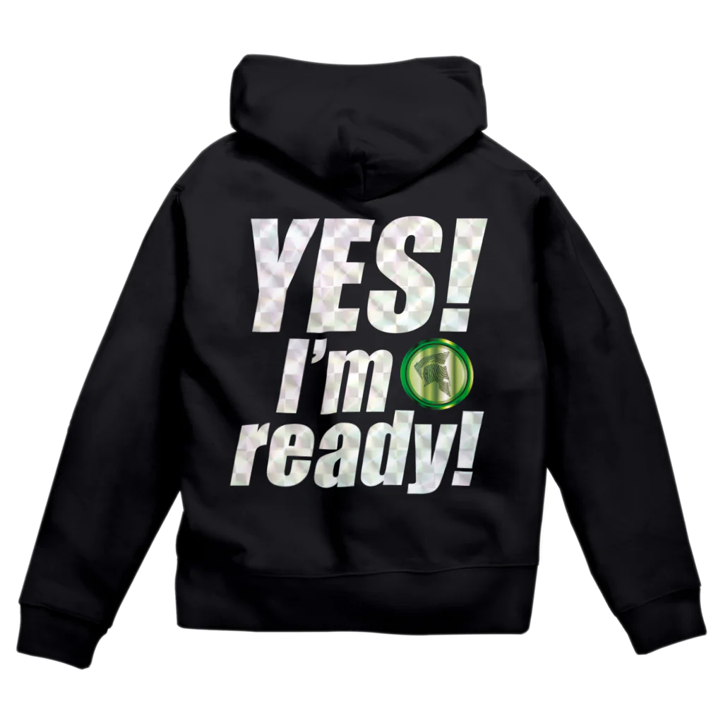 【仮想通貨】ADKグッズ専門店 のYes! I'm ready!(キラキラバージョン) Zip Hoodie