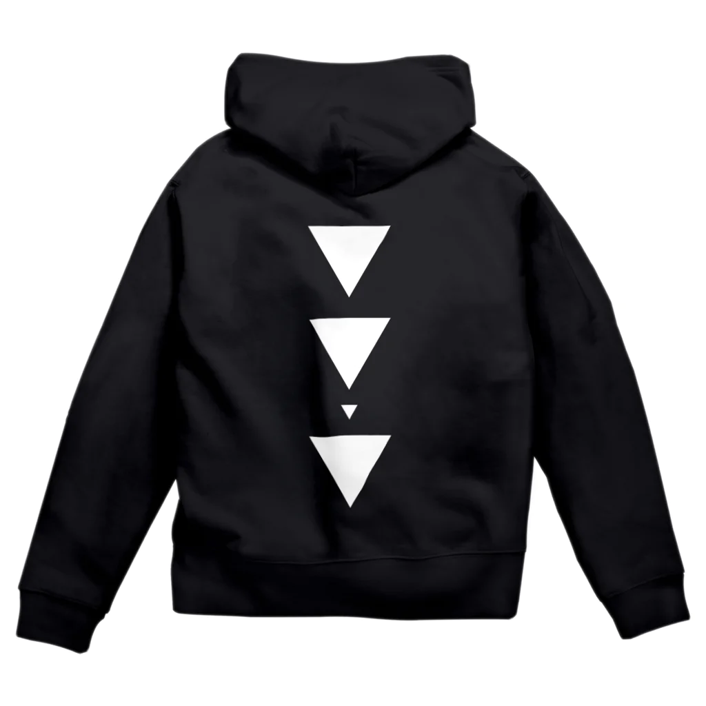 【三角形の穴】の▼4【逆三角形の穴】 Zip Hoodie