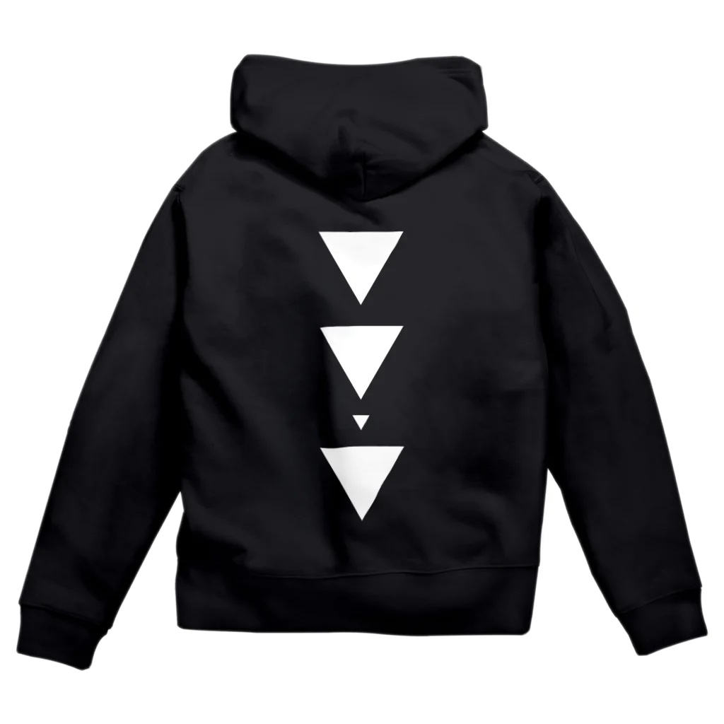 【三角形の穴】の▼5【逆三角形の穴】 Zip Hoodie