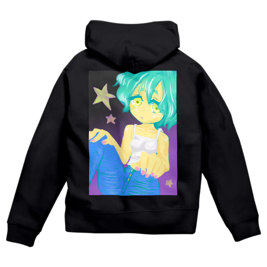 由居ユナミの白ｷｬﾐｿｰﾙｼﾞｰﾝｽﾞちゃん Zip Hoodie