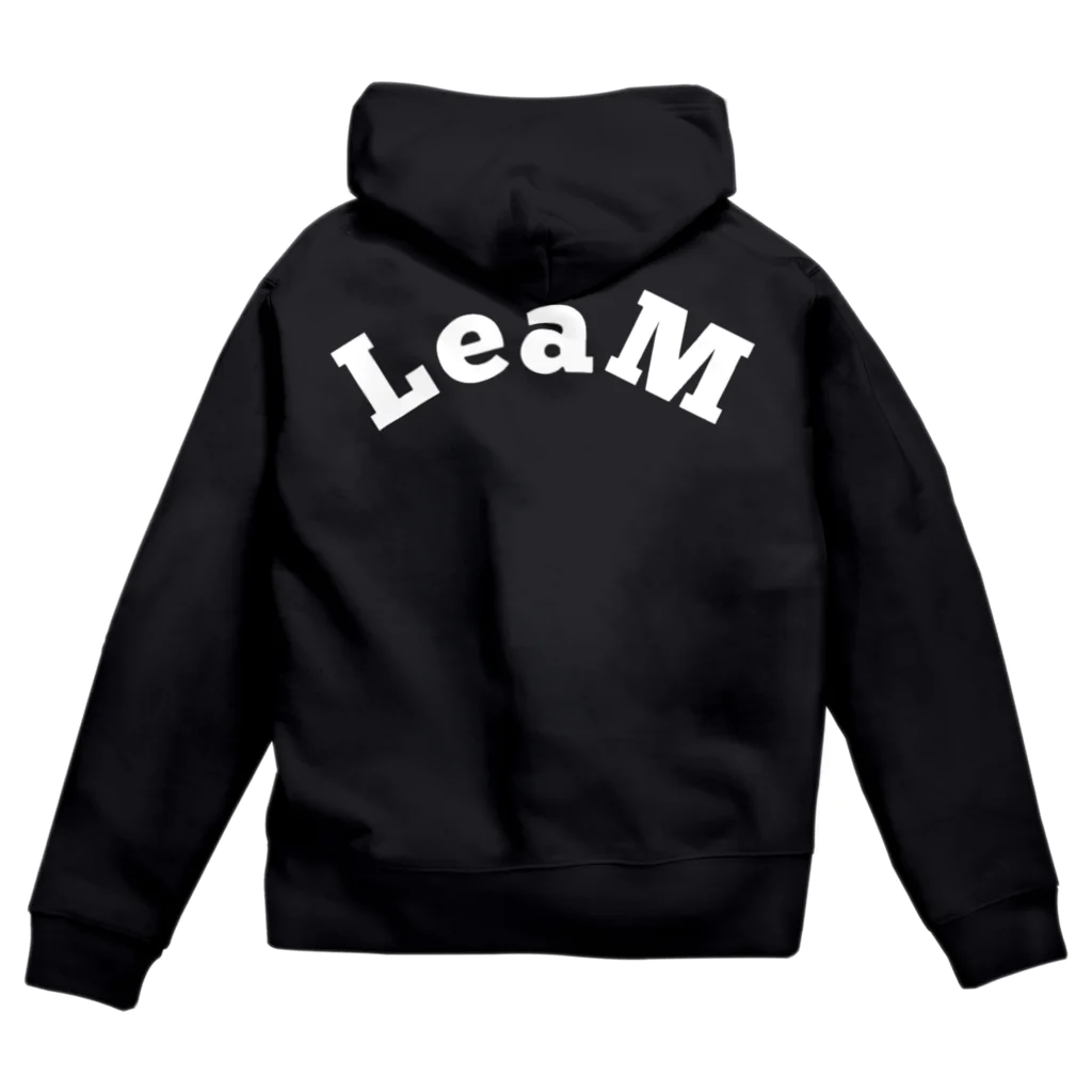 LeaMのジップパーカー裏面文字入り Zip Hoodie