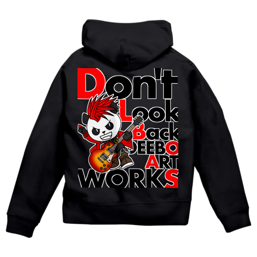 DEEBO ART WORKSのDon't Look Back ジップパーカー