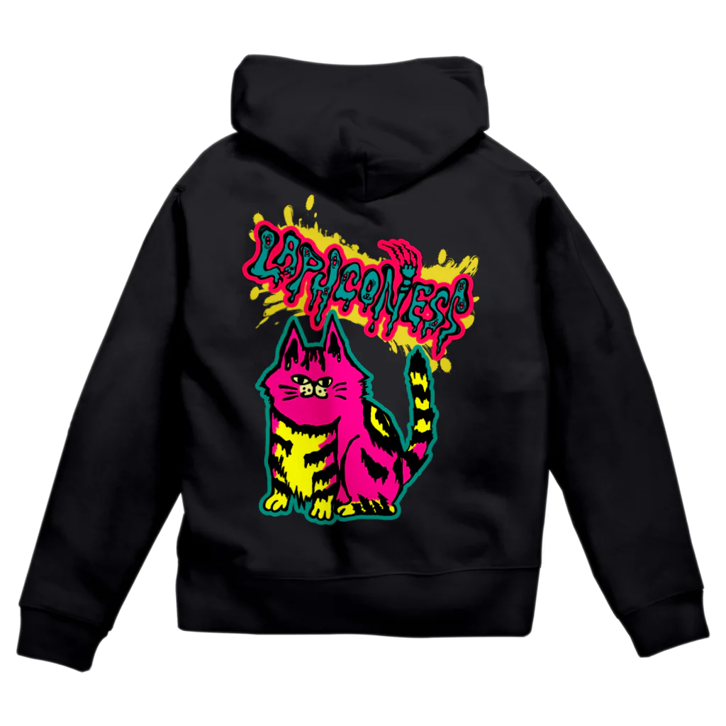 ねこのLAPHCONESSのサイケデリックなラフ子ネス Zip Hoodie