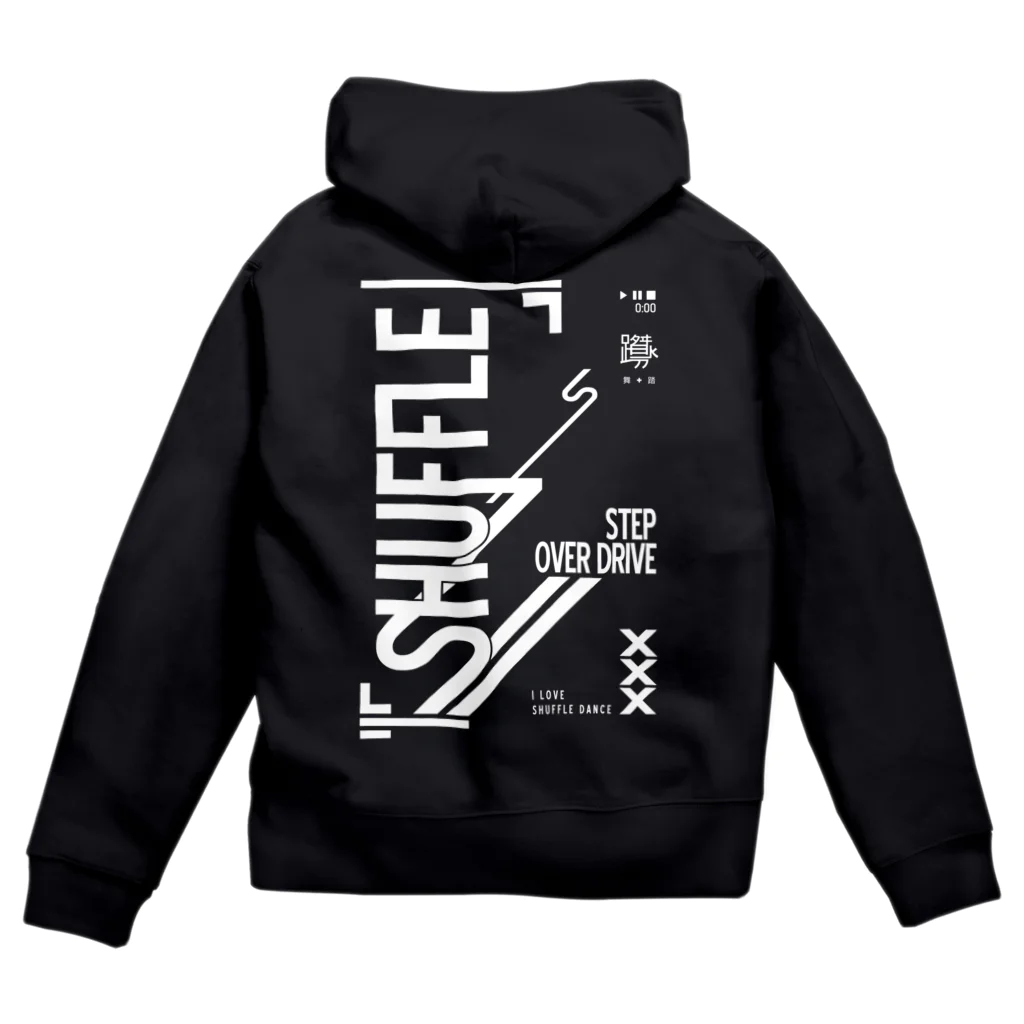 6TanのSHUFFLE DANCE （デザイン白）  Zip Hoodie