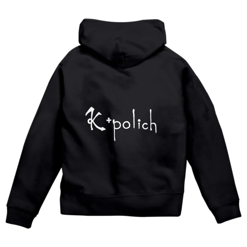 K+polich by SORAのK+polichかぽべあ　バックロゴ Zip Hoodie