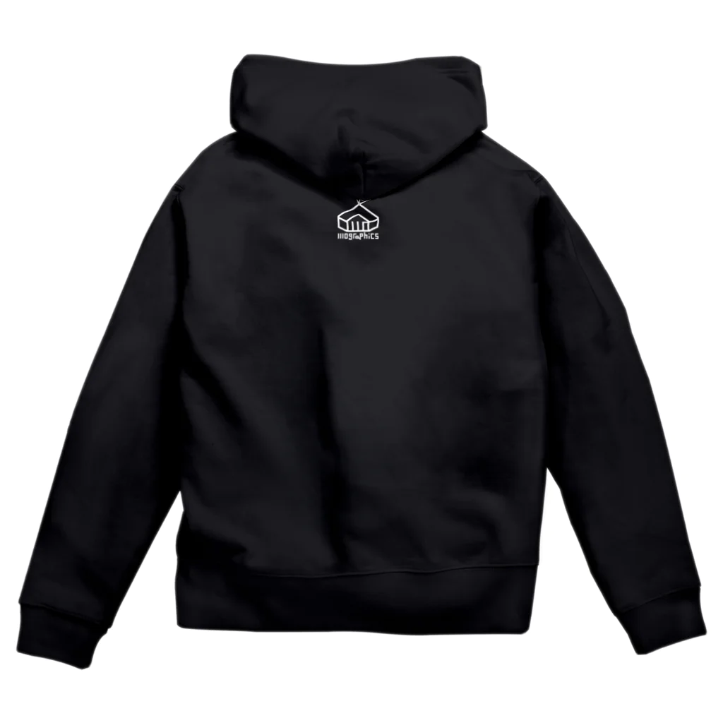 1110graphicsのUSAGI / 兎 Zip Hoodie