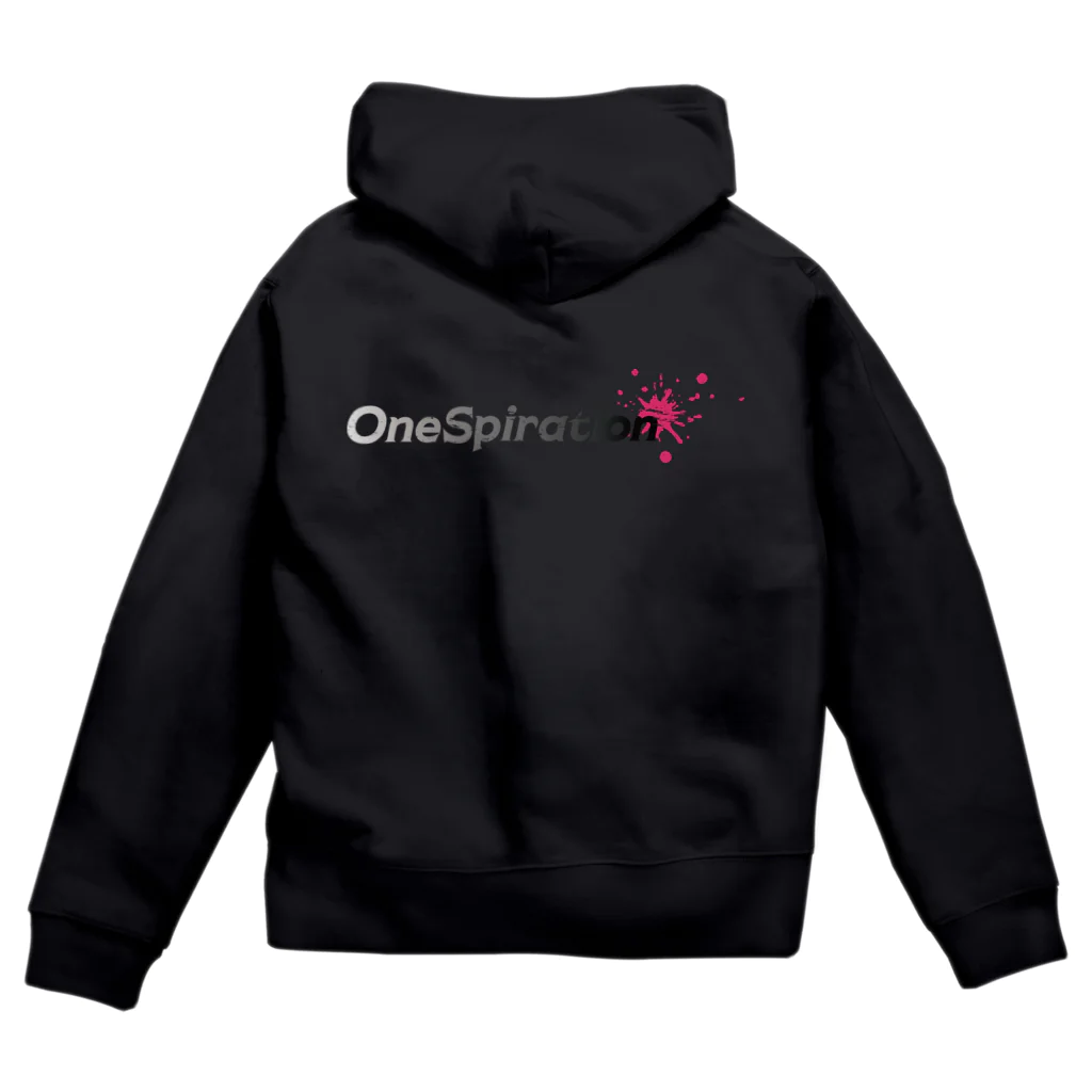 OneSpirationのグラデーションロゴ Zip Hoodie