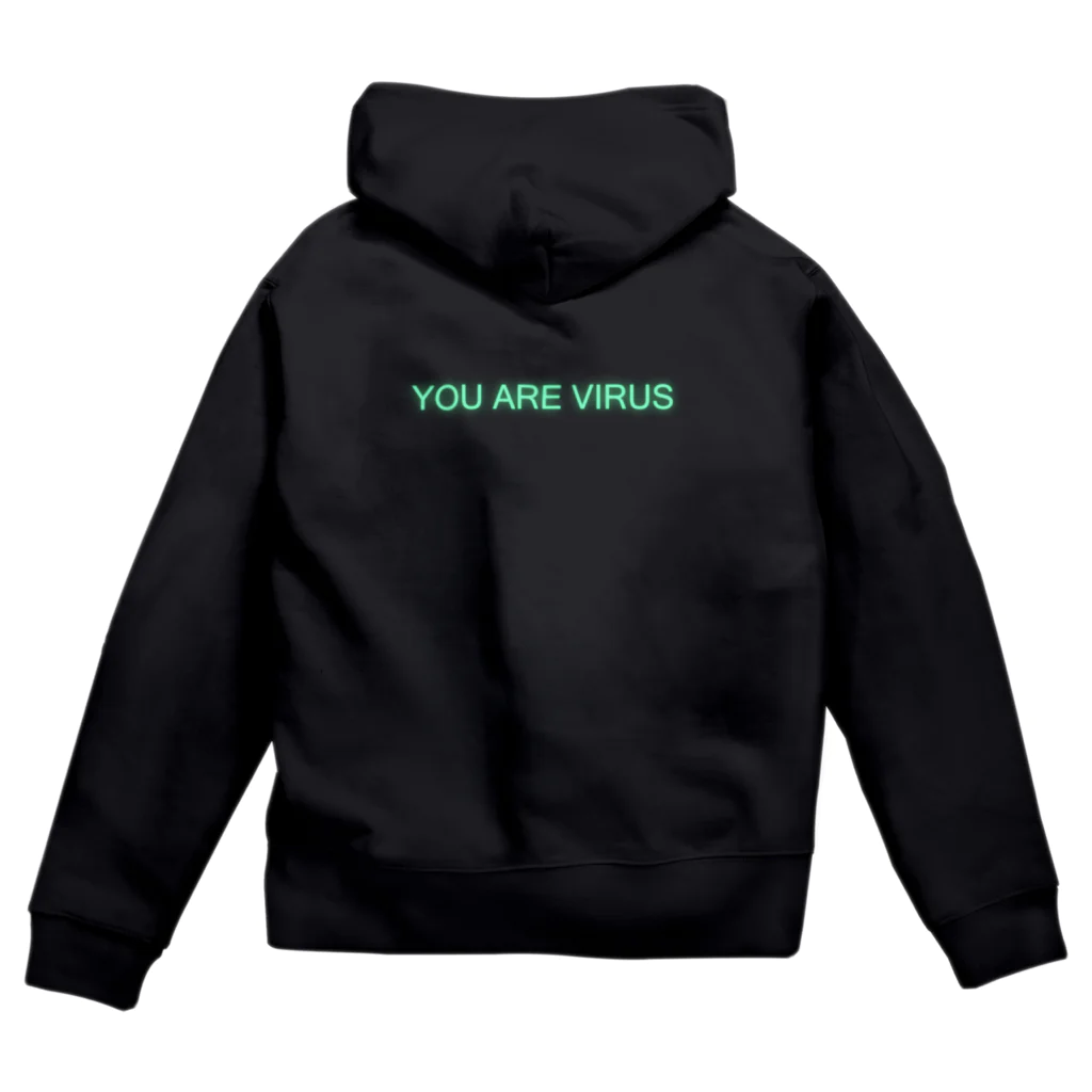 SFX_PistolsのI AM AWARE - YOU ARE VIRUS Zip Hoodie