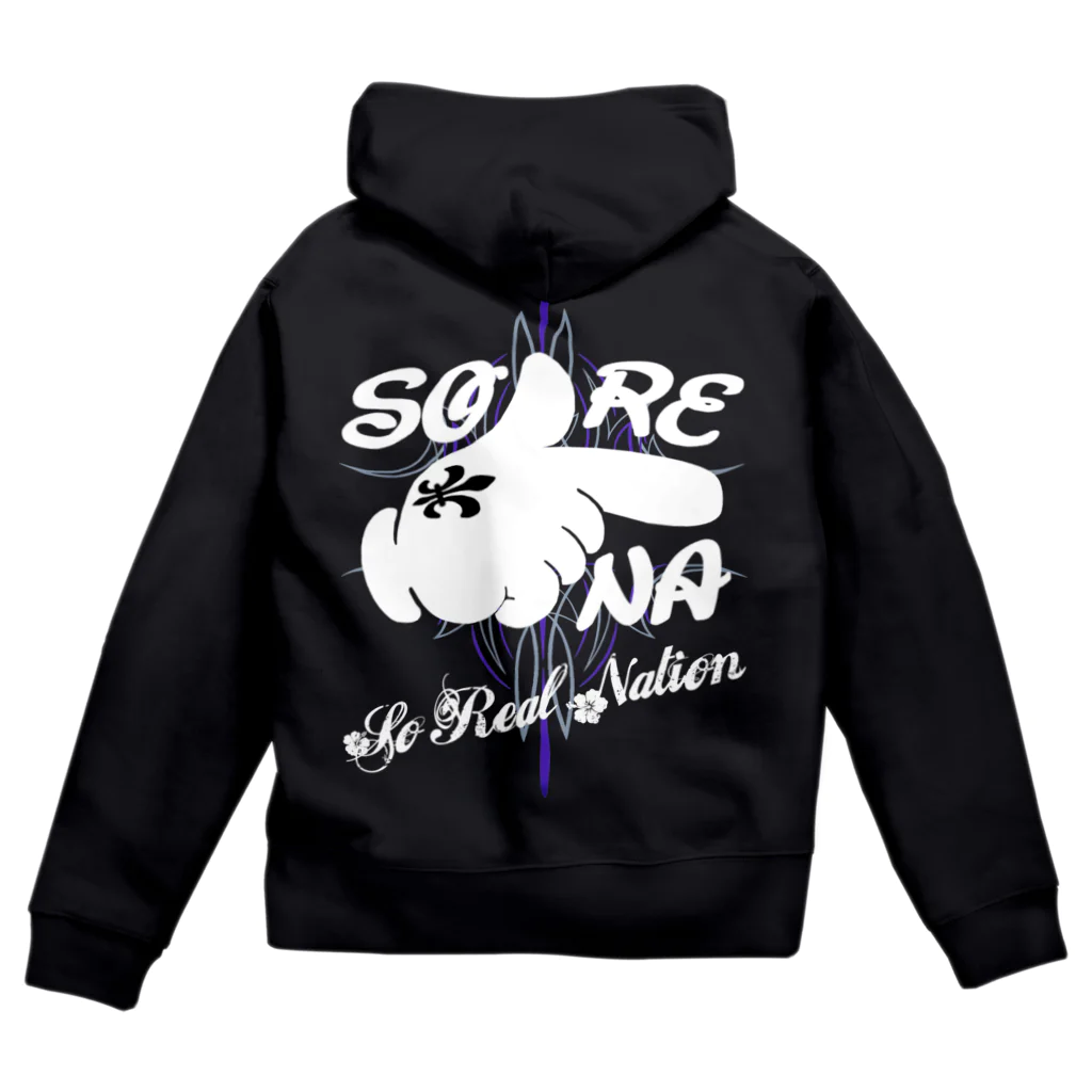 Neo_Loco_StyleのSo Re Na!黒系 背面プリント Zip Hoodie