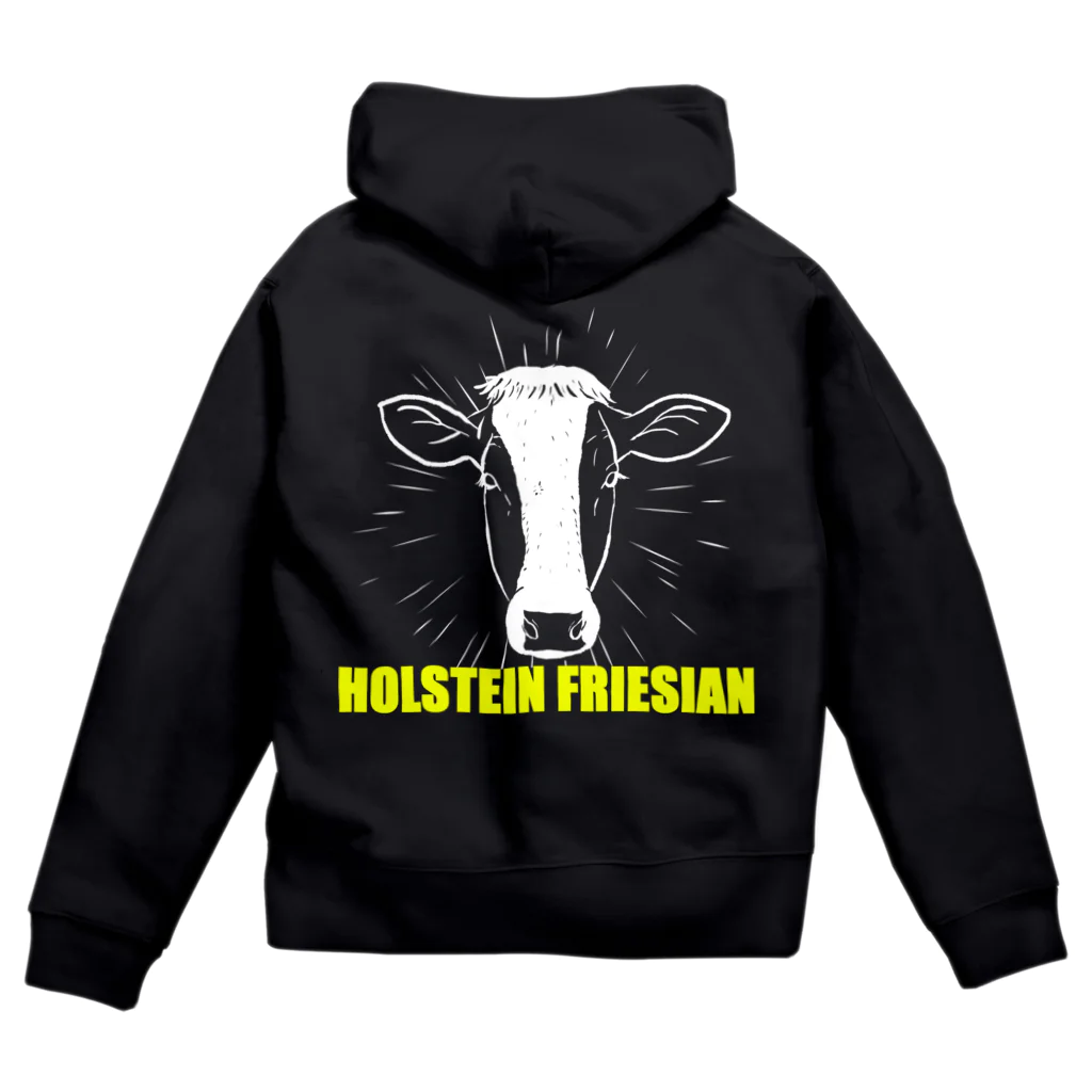 PoccaBocca–すかまるのおみせ–のHOLSTEIN FRIESIAN  Zip Hoodie