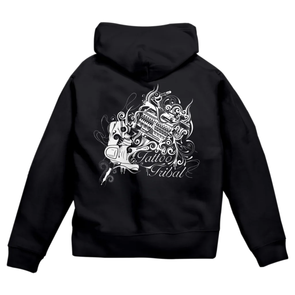 YASのタトゥーマシントライバル Zip Hoodie