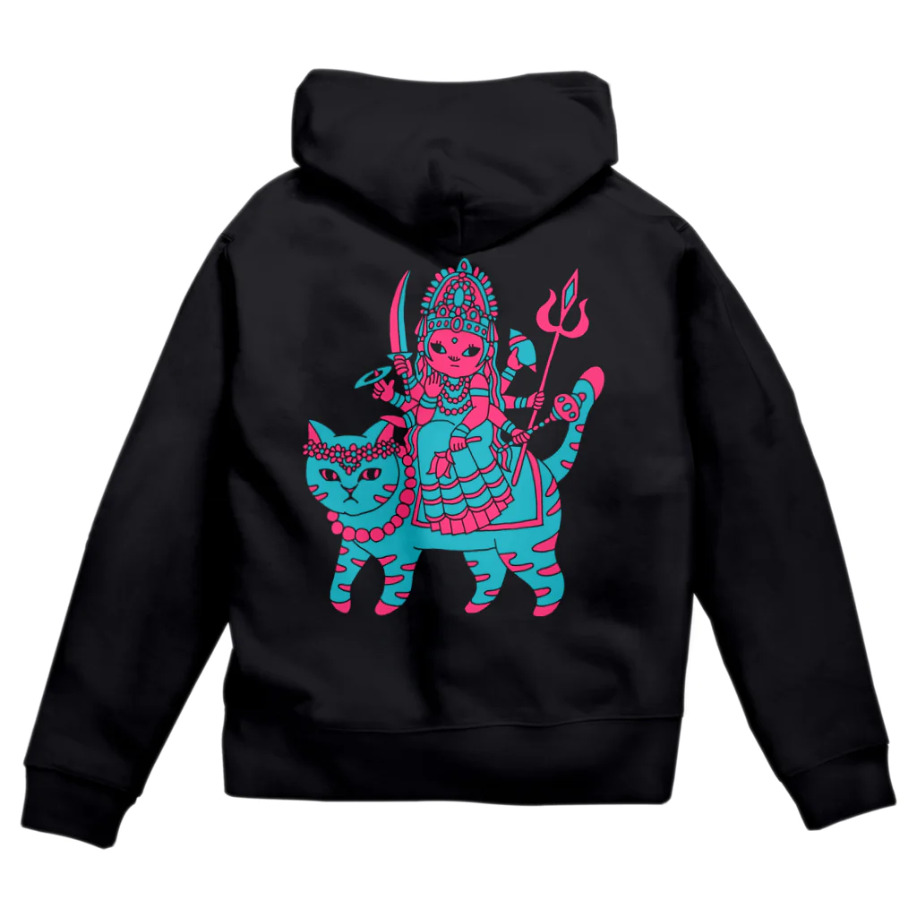 日本どうぶつの会のインドの神様ドゥルガー ジップパーカー Zip Hoodie