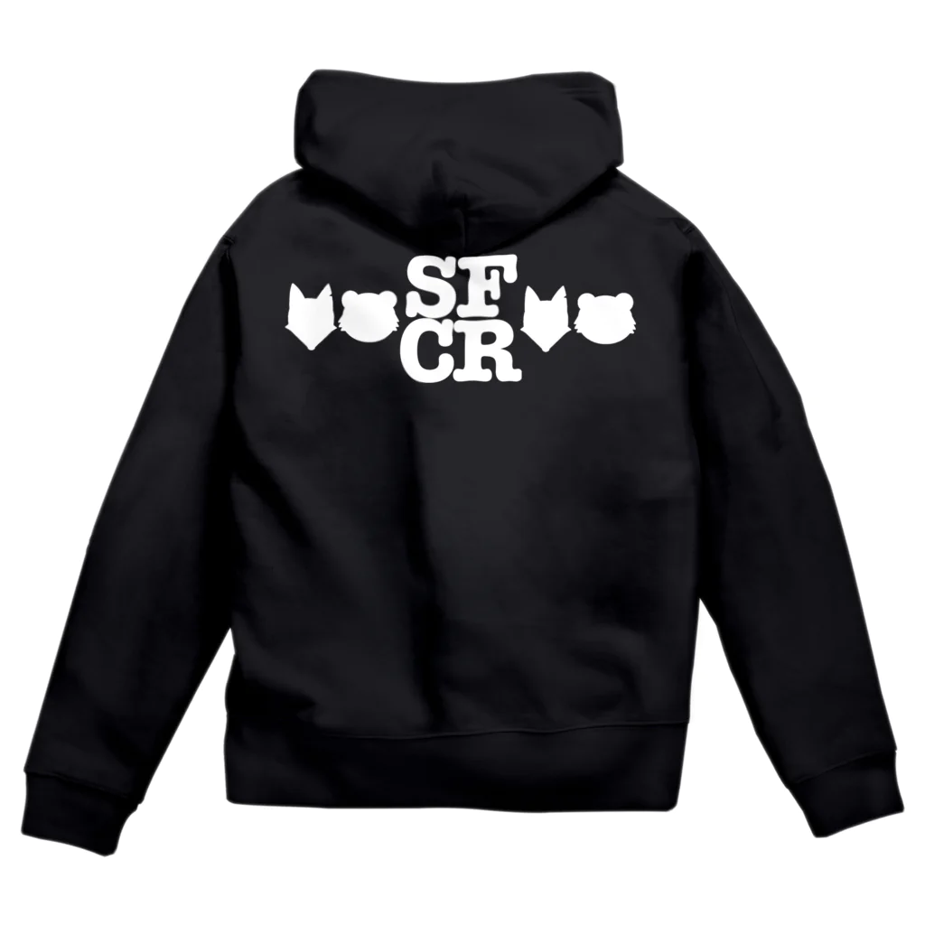 SFCRのSFCR(白字) Zip Hoodie