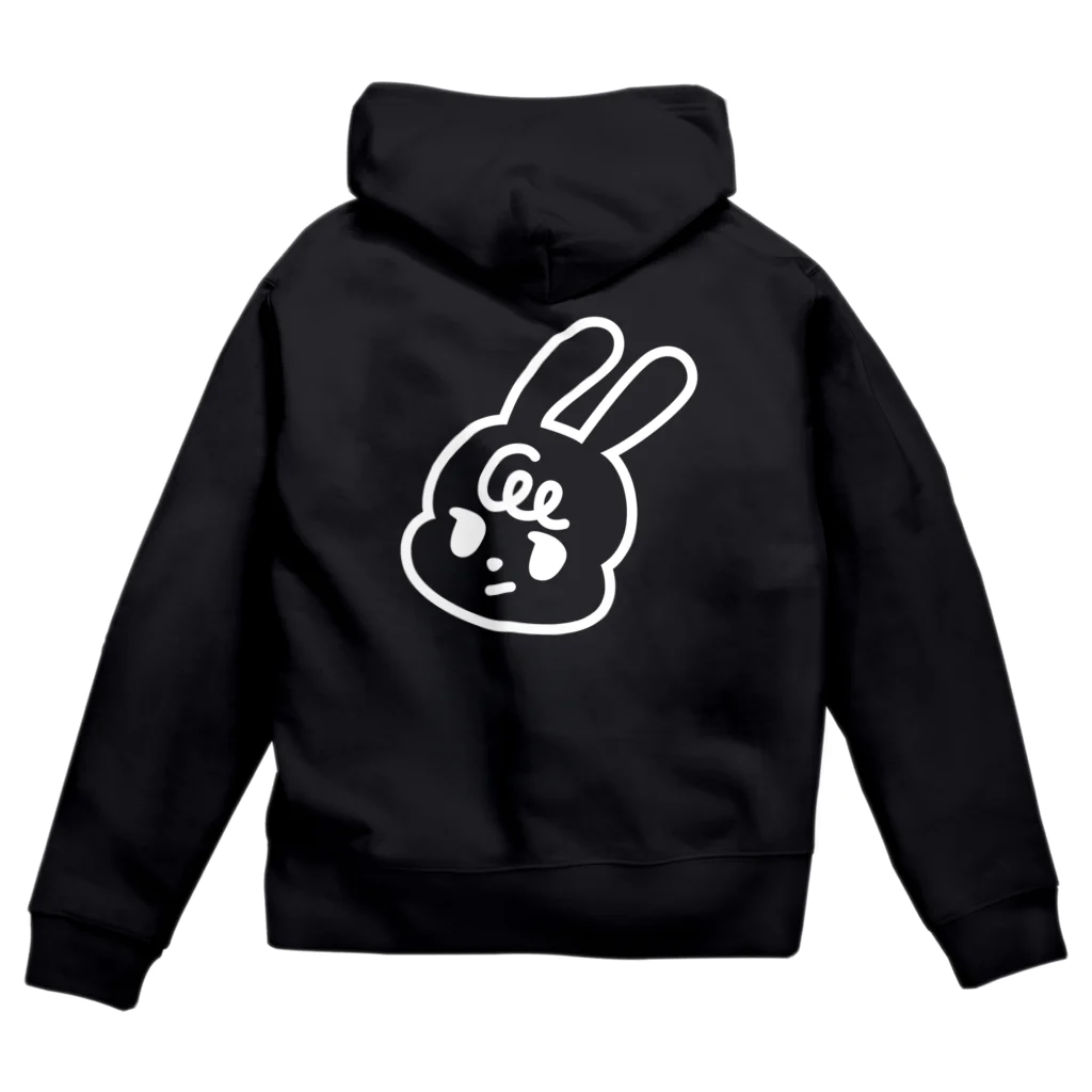 shoのやれやれと思っているうさぎ(白) Zip Hoodie