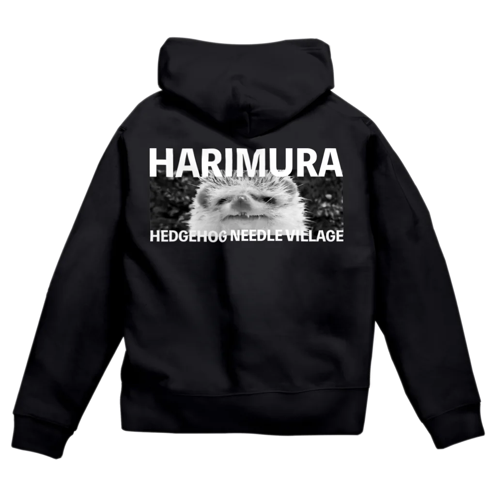 ハリネズミ針村のHARIMURA（白） Zip Hoodie