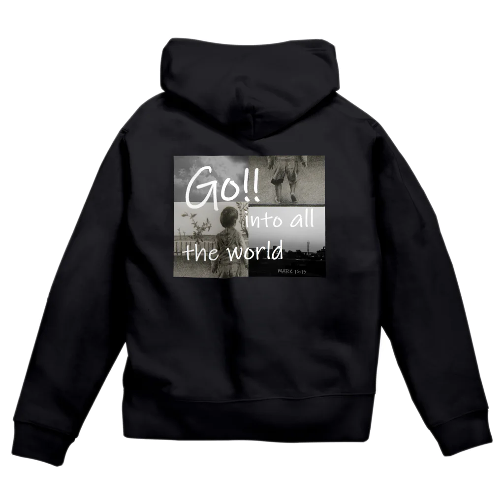 ミカライ✿クリスチャンショップのGo into all the world Zip Hoodie