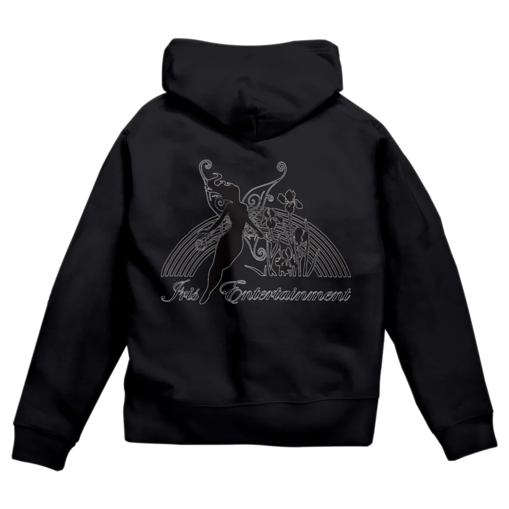 Iris EntertainmentのIris Entertainmentジップパーカー(黒) Zip Hoodie