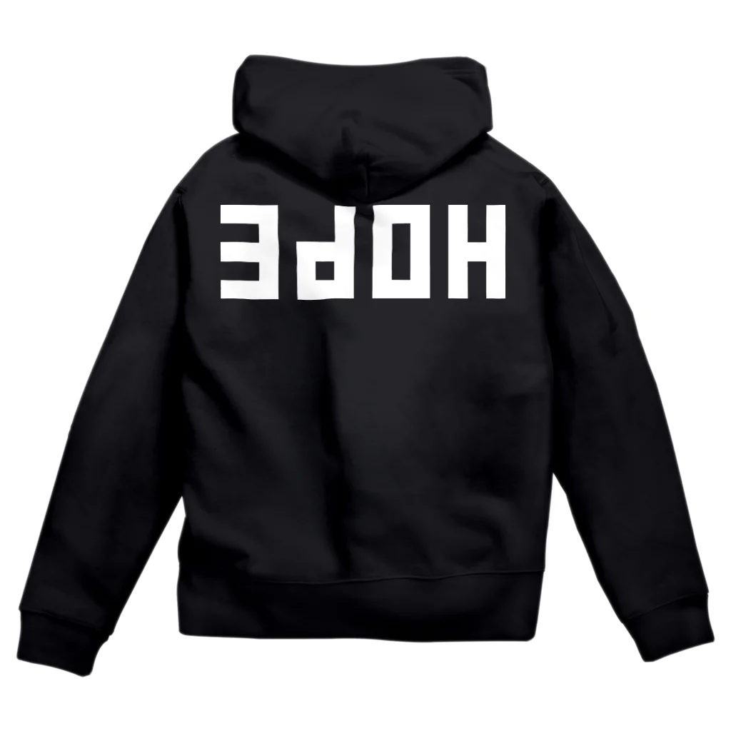 夢工房の白い夢(背面印刷) Zip Hoodie