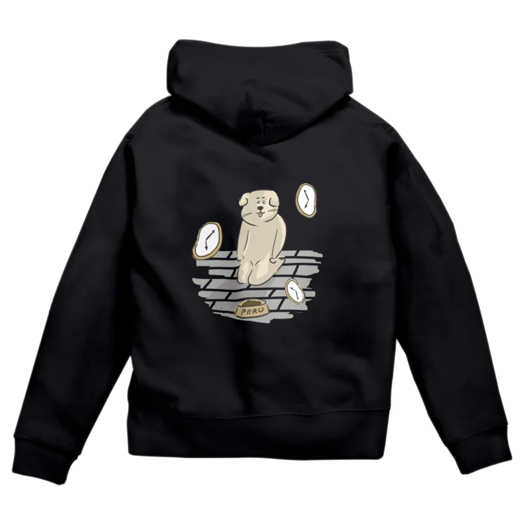 けちゃっぷごはんのお店の待つ犬 Zip Hoodie