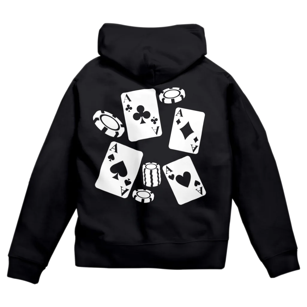 SPECIAL NEEDS JAPANのポーカー人 3 Zip Hoodie