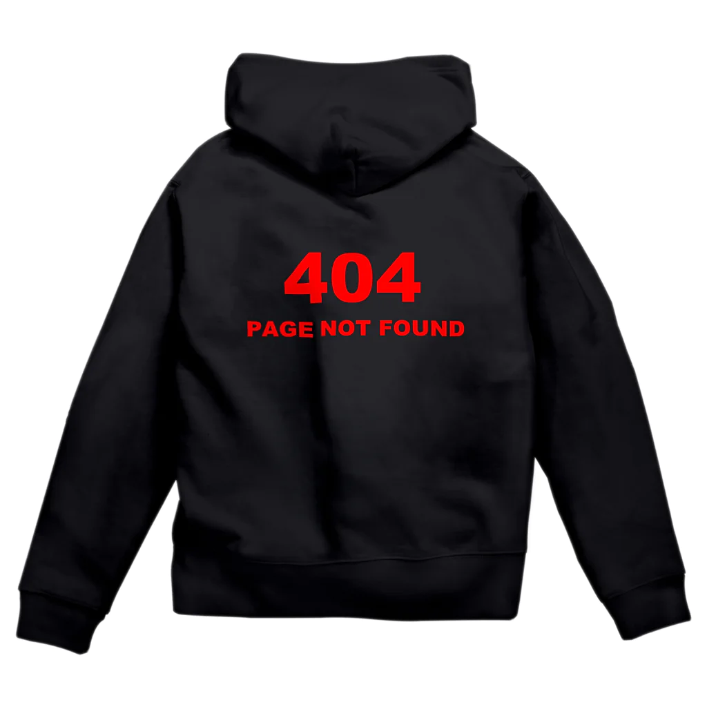 BLICK + BLACK の404 PAGE NOT FOUND：行方不明 Zip Hoodie