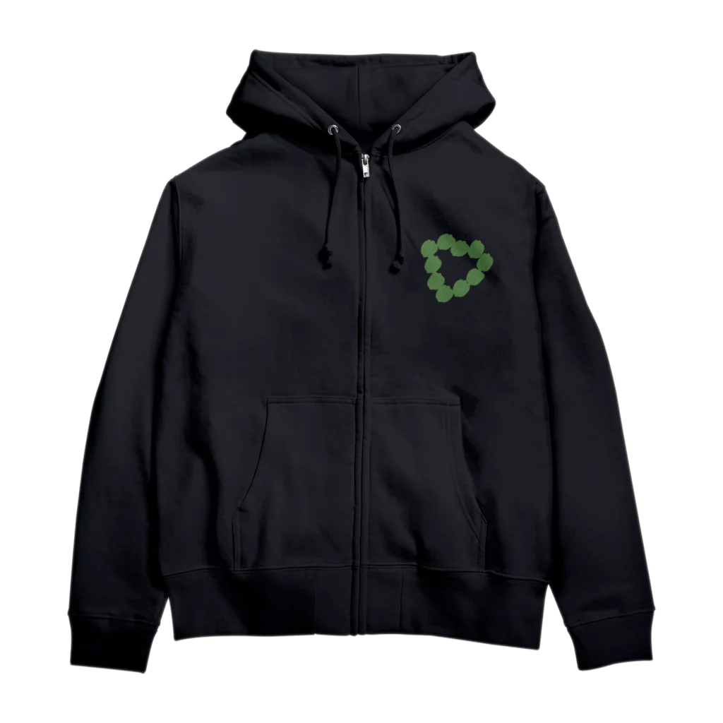 yurikamaruのピーマンのハート Zip Hoodie