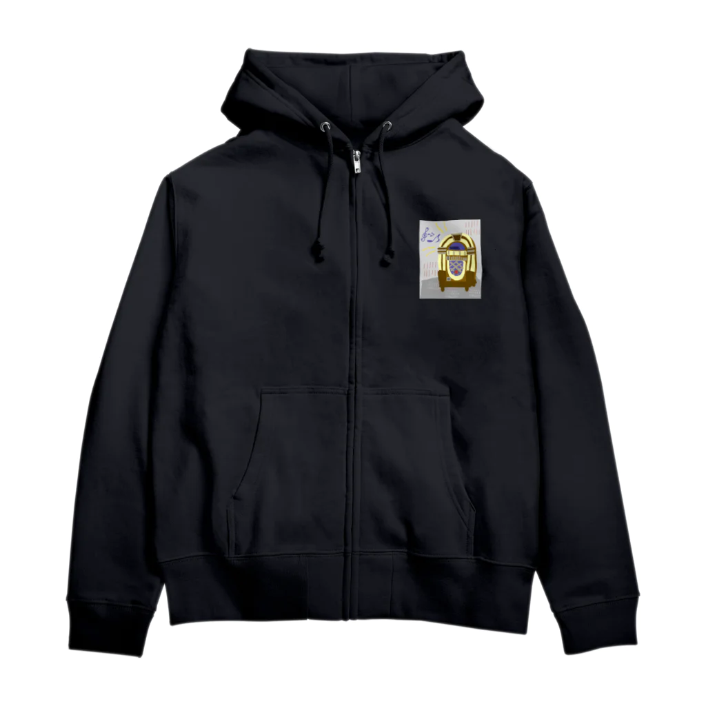 sandy-mのダンスホールのレトロなジュークボックス Zip Hoodie