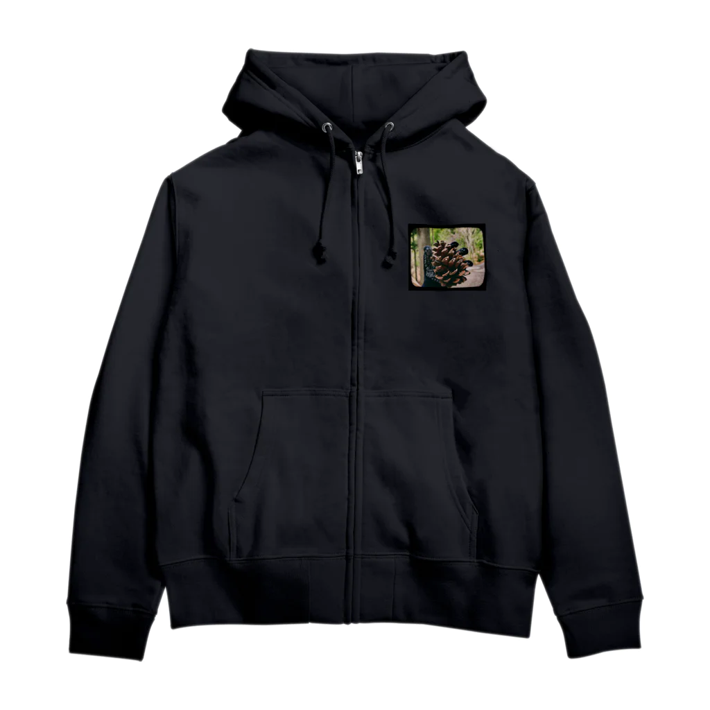 ViViの松ぼっくり黒枠 Zip Hoodie