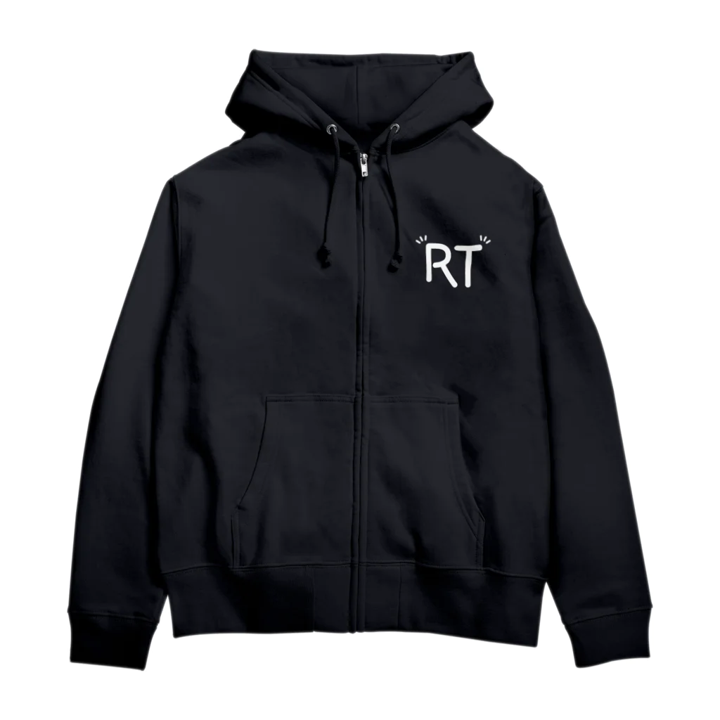 文字でもじもじ 文字ＴシャツのRT Zip Hoodie