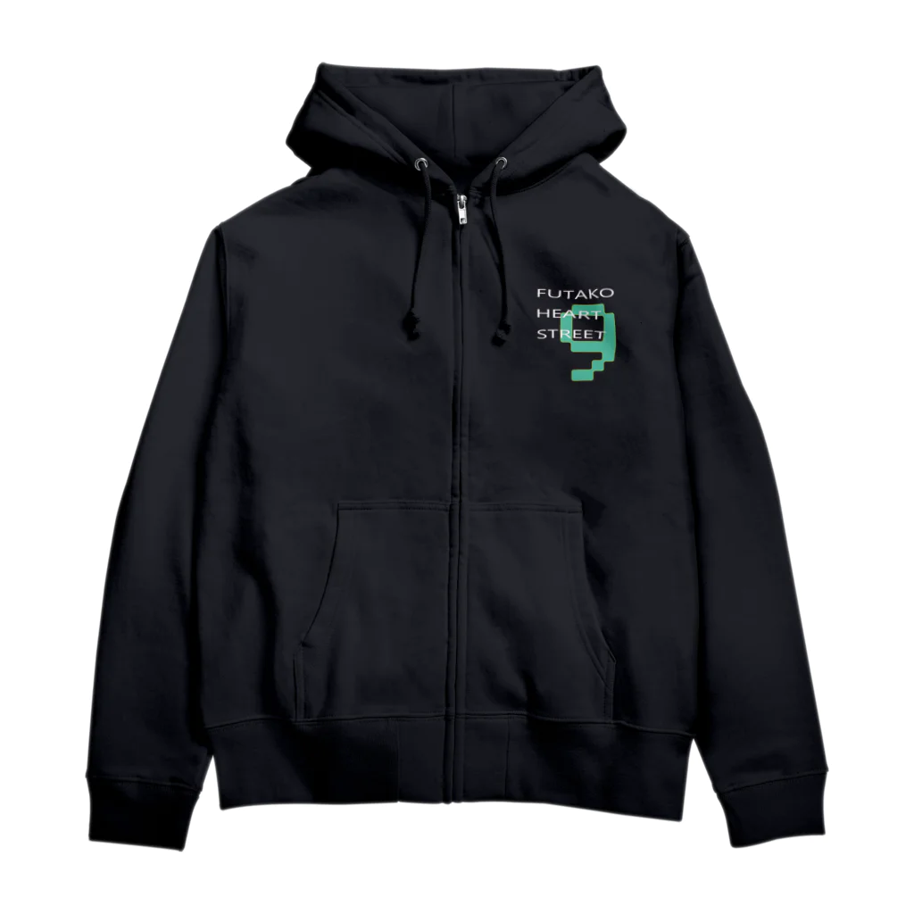 nissyheartのFUTAKO HEART STREET 9  Zip Hoodie