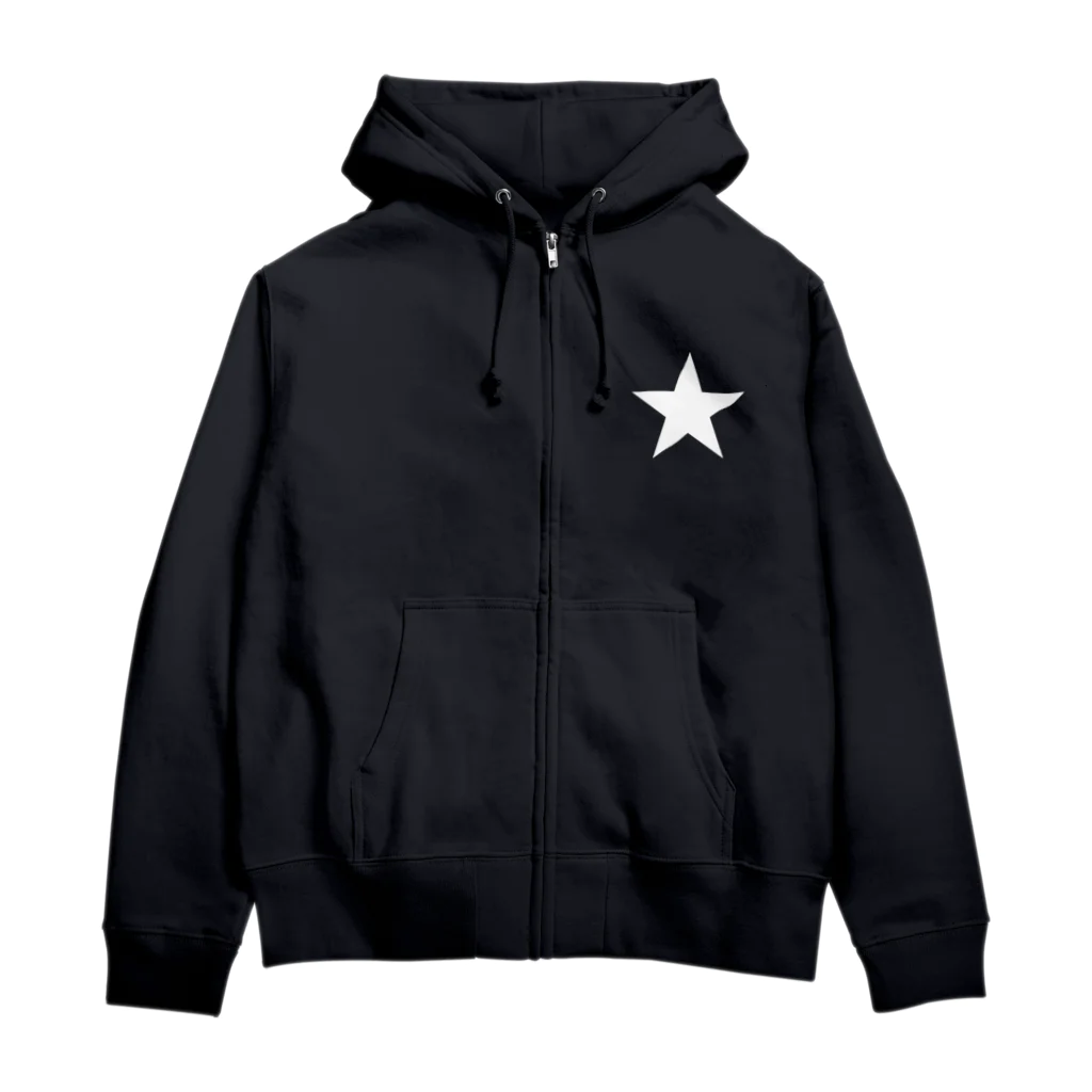 しもにーちゃんねるのしもにースター(黒) Zip Hoodie