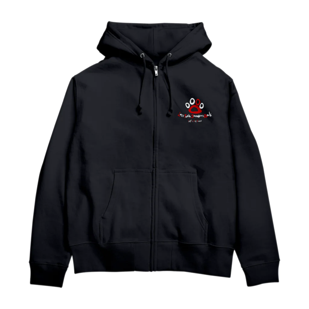 谷井大介のブティック・ザ・バッファローの誰かの背中ジップパーカー【薄手】【裏表有】 Zip Hoodie