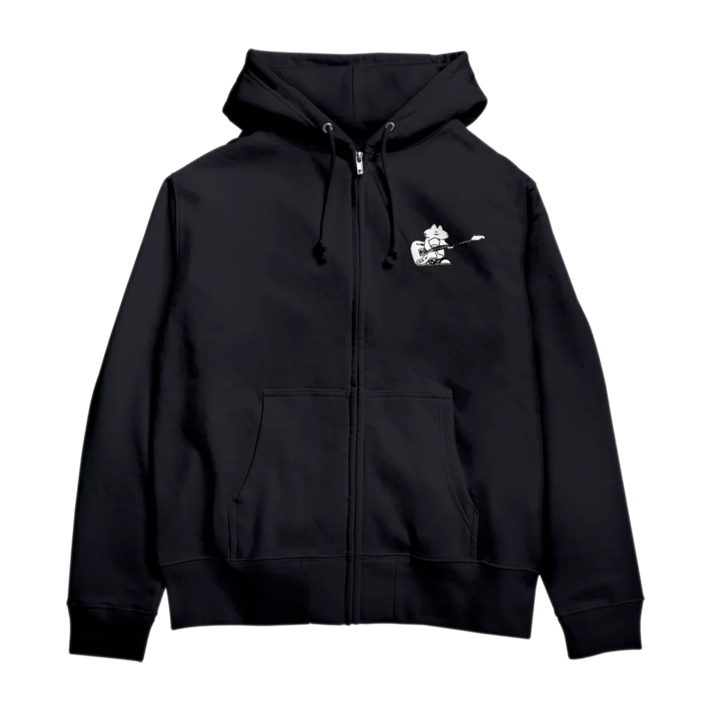 目黒 しおりグッズショップのNo.7 もち子と君のギタージップパーカー Zip Hoodie