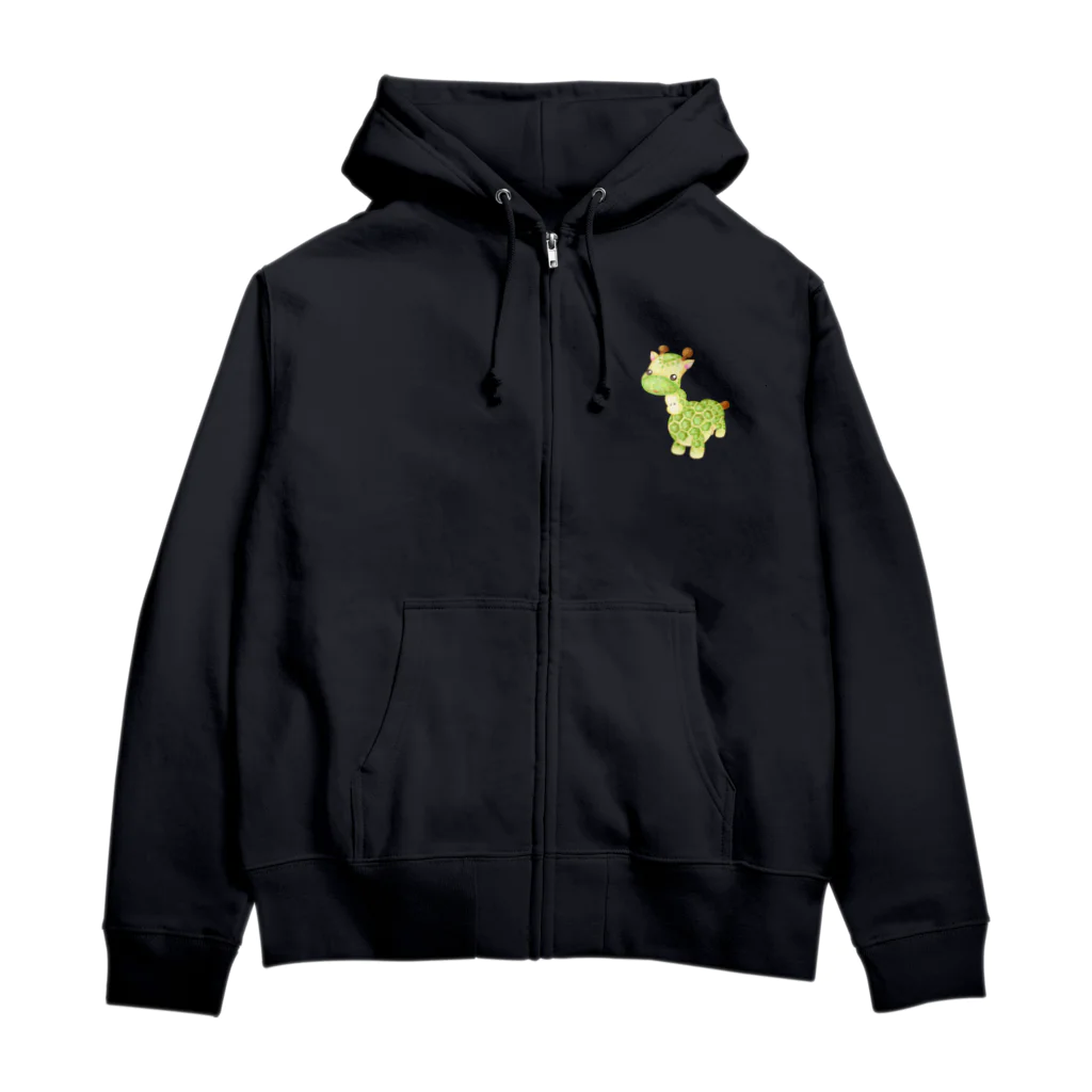 satoayaのアニマルカフェのフルーツアニマル　ラフランスキリン Zip Hoodie