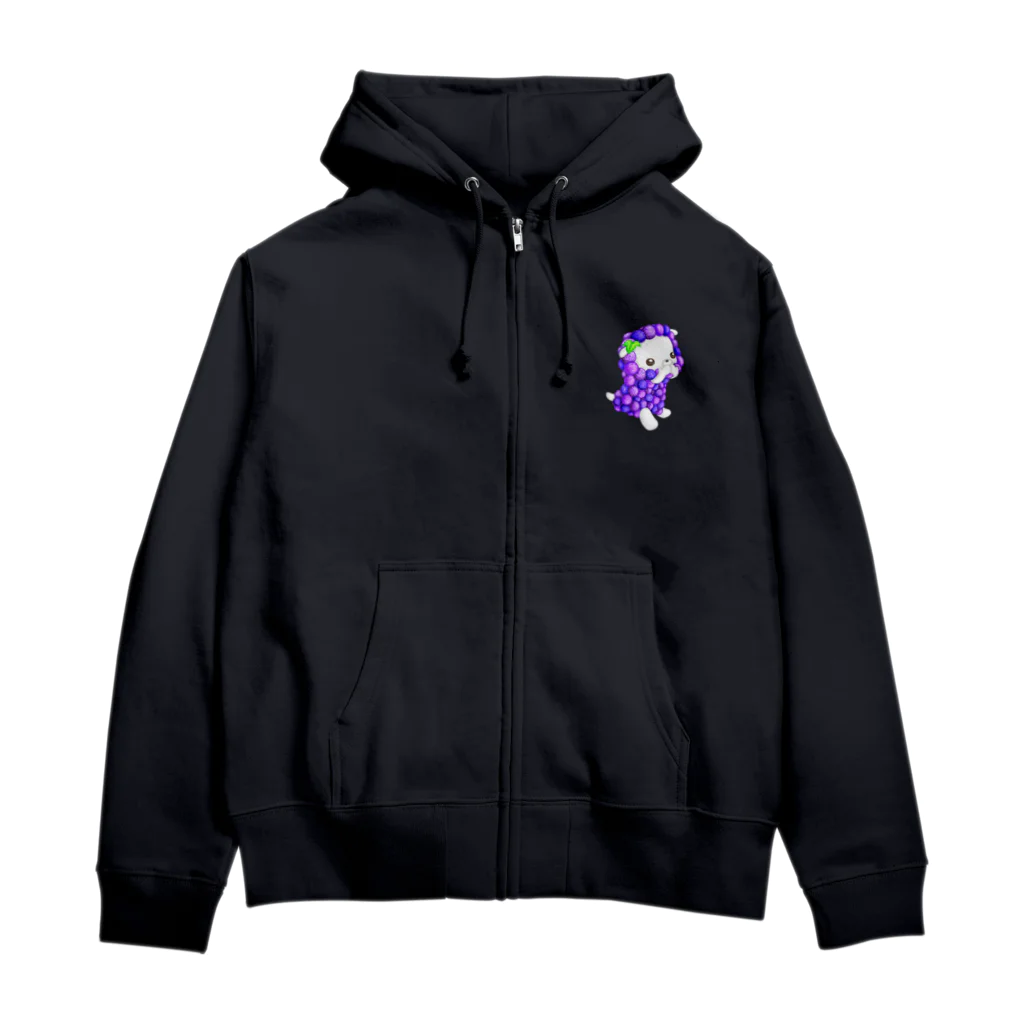 satoayaのアニマルカフェのフルーツアニマル　ブドウヒツジ Zip Hoodie