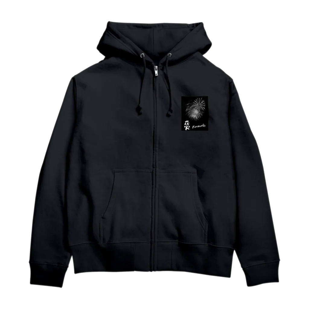 SAMURAI_JPの花火Fireworks（ホワイト） Zip Hoodie