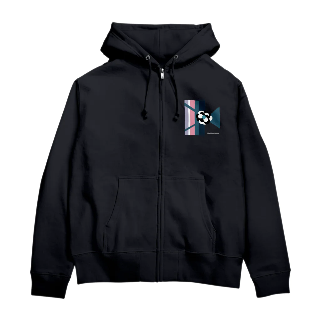 aiueoneko358の花のような人生を Zip Hoodie