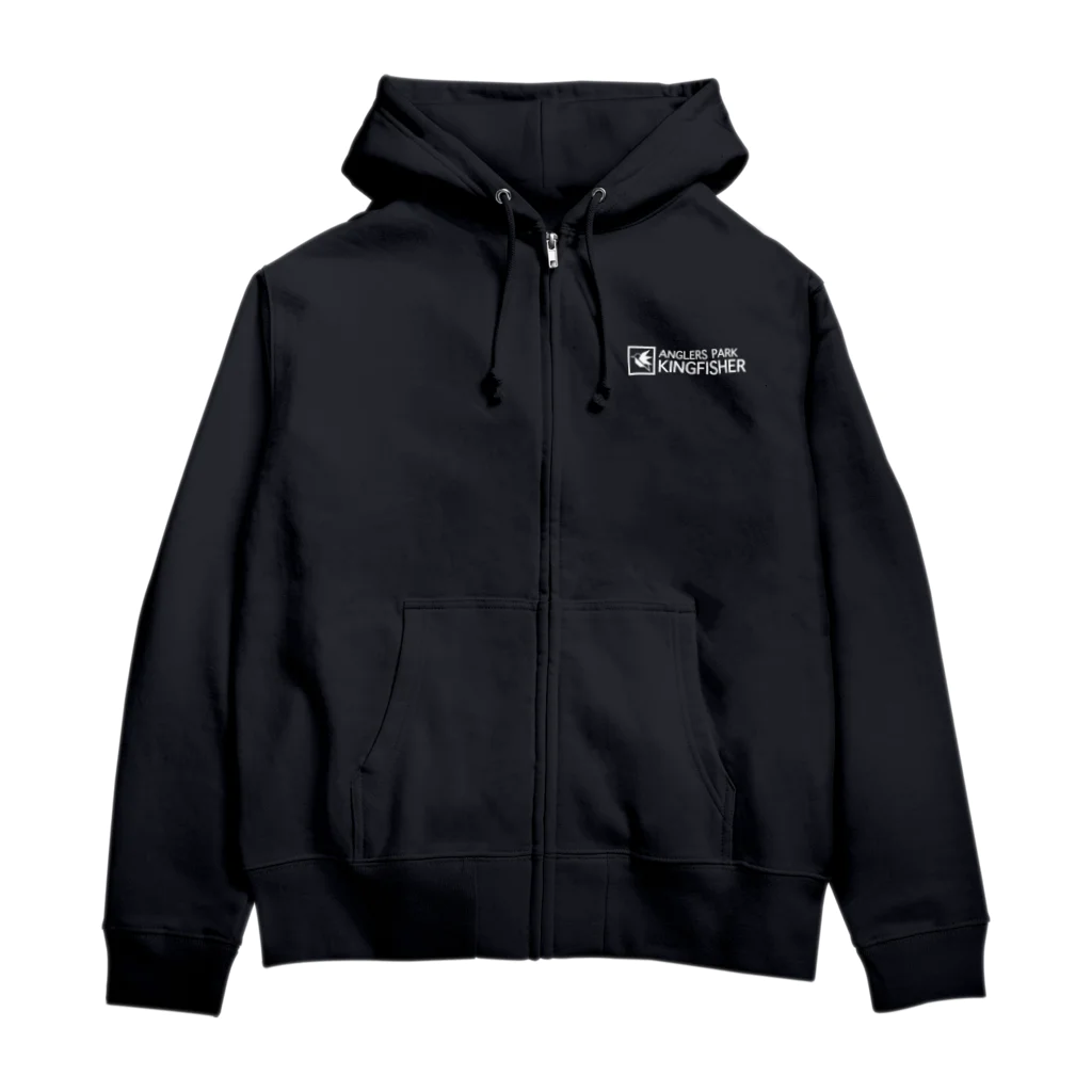 anglerspark_kingfisherのKINGFISHER LOGO -White- Zip Hoodie