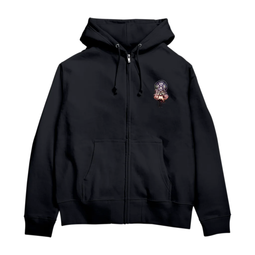 白瀬 ∴の祈り(ブラック) Zip Hoodie