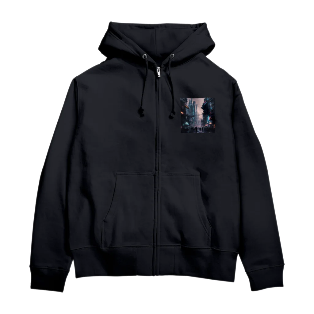 turtle-rikuのcyber punk items Zip Hoodie