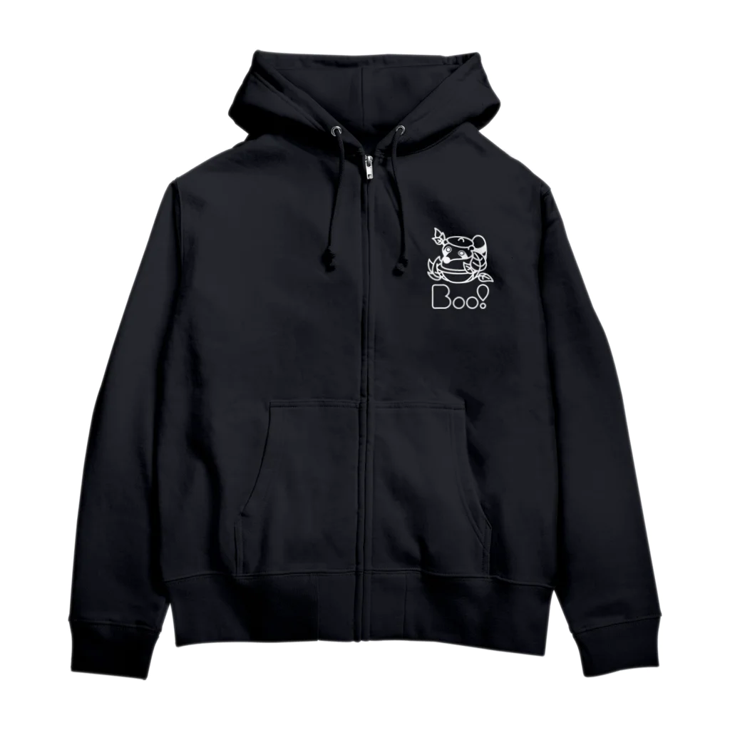 Boo!のBoo!(ぶんぶくちゃがま) Zip Hoodie