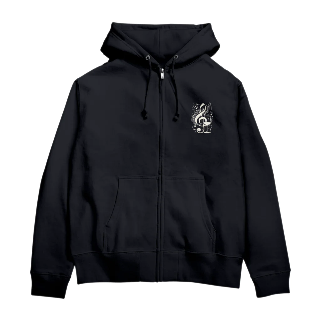 KsdesignのThe Rhythm of Wine Zip Hoodie