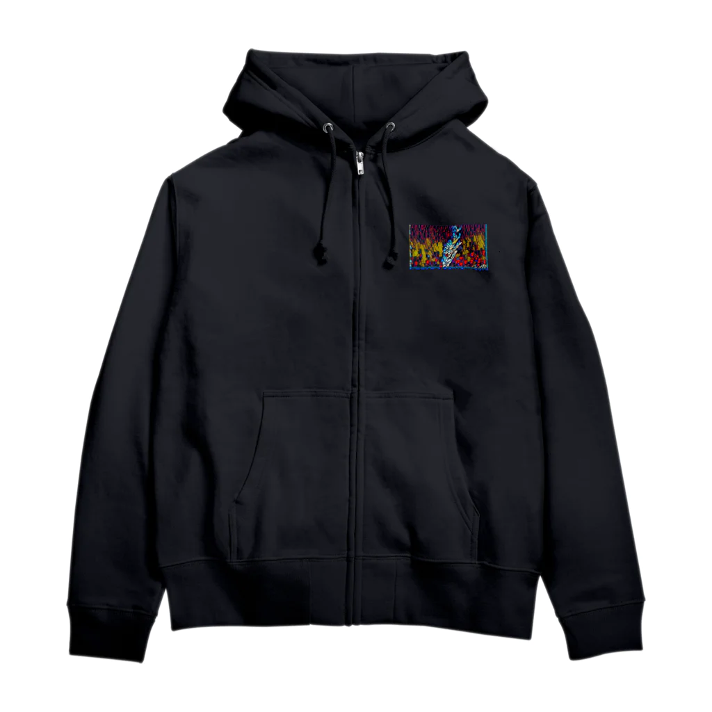 Try Anythingの綺麗なタイルグッズ Zip Hoodie