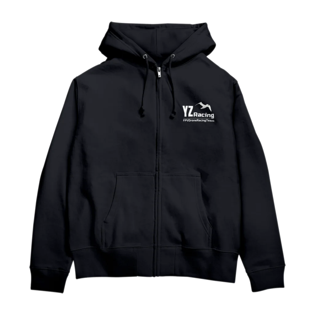 Shop YZRacingのYZRacing 白文字タイプ Zip Hoodie