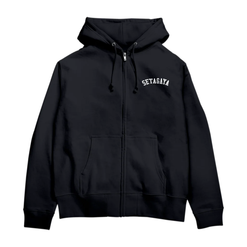 せたが屋さんの世田谷グッズ　ホワイトロゴ（setagaya item) Zip Hoodie