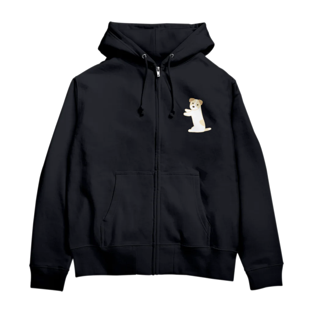 ジャックラッセルテリアのお店の上手なおすわり Zip Hoodie