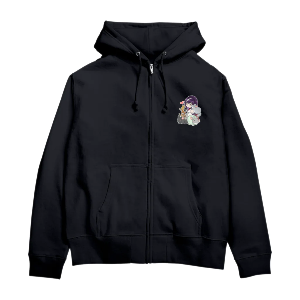 Chinchilla’ｓ（ちんちら～ず）の葉月なちゅえ＆ほわぷりちんちらーずコラボグッズ Zip Hoodie