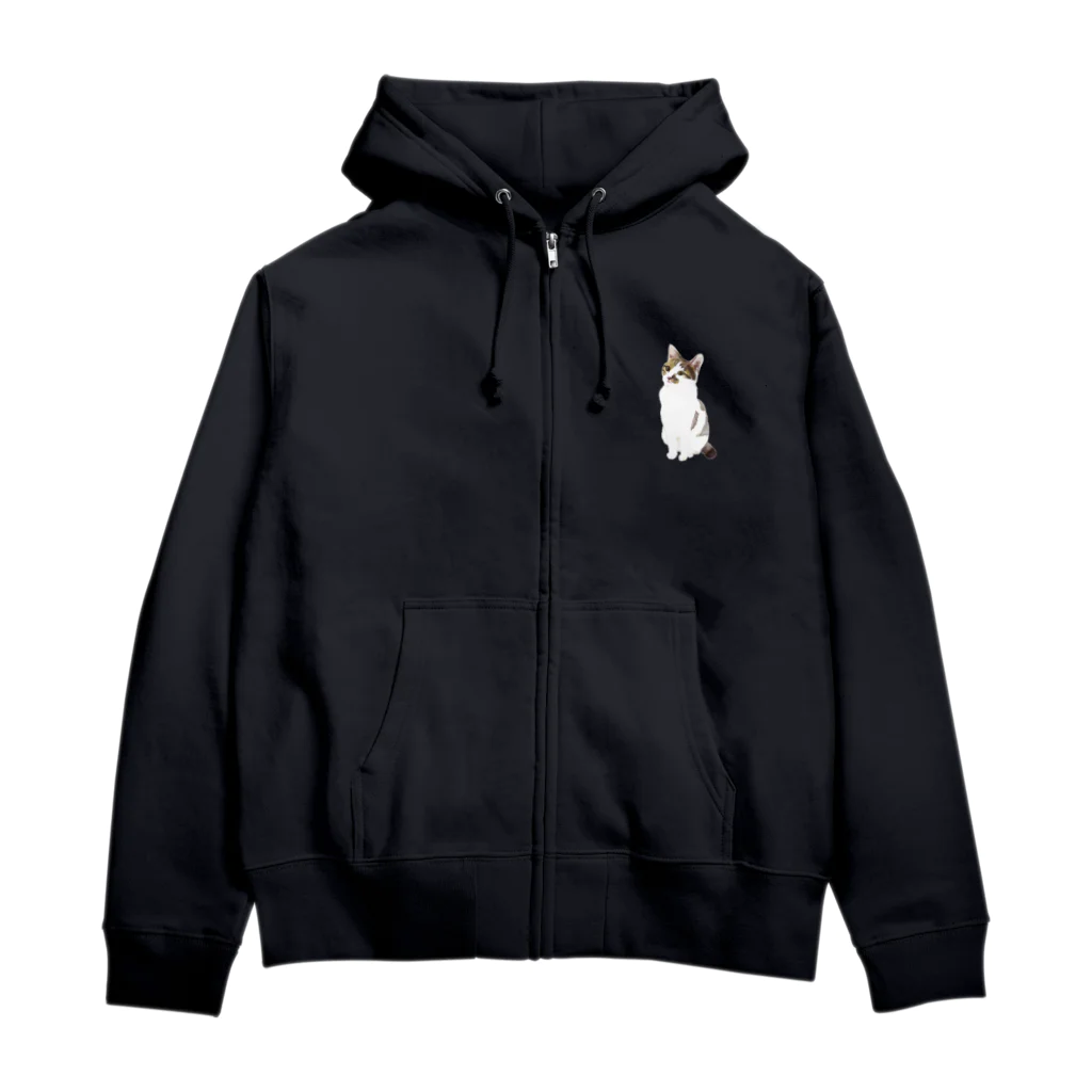 ヒラノマキコの2018.11月ねこ Zip Hoodie