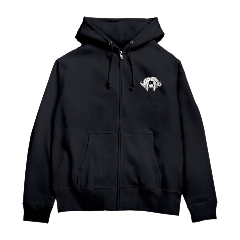 いちごだわし🐹のいたずらをして首根っこを掴まれるフェレット Zip Hoodie