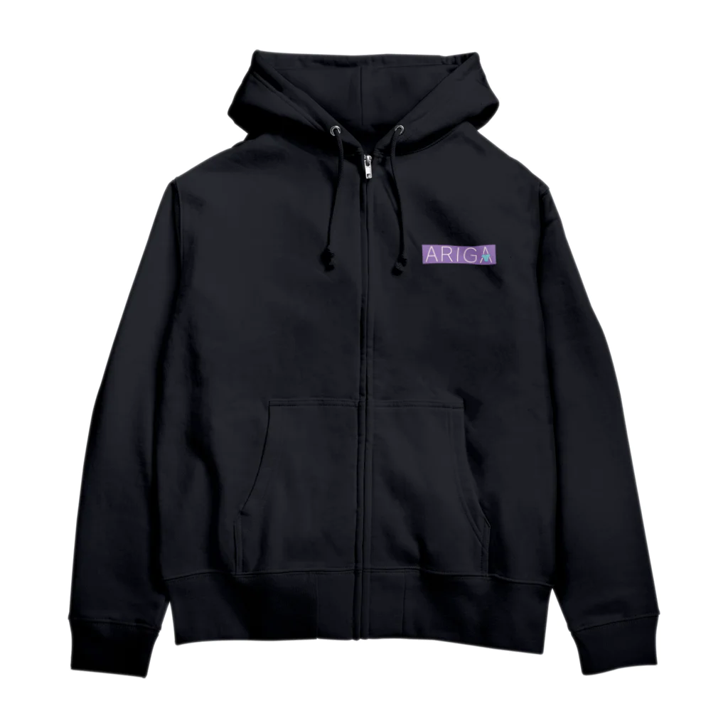 Characo_incの文字のバランスがいいARIGAさん Zip Hoodie